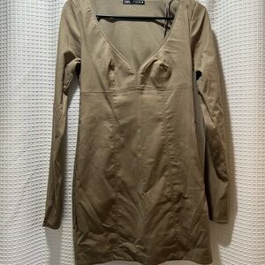 Zara Women's Tan Mini Dress